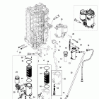 225 VERADO (4-STROKE)(6 CYL.) 0T980000 THRU 1B226999 Starboard cylinder block / oil cooler