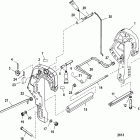 25 (4-STROKE) 0G590000 THRU 0G760299 Кронштейны крепления к транцу