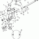 25 (4-STROKE) 0G590000 THRU 0G760299 ПОВОРОТНЫЙ КРОНШТЕЙН