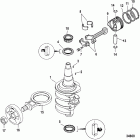 25 (4-STROKE) 0G760300 THRU 0T408999 Коленчатый вал, поршни и шатуны