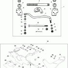 25 H.P. LIGHTNING (3 CYL.) (INTL. ONLY) 0E288000 AND UP Remote control linkage (design ii)