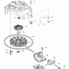 25 H.P. LIGHTNING (3 CYL.) (INTL. ONLY) 0E288000 AND UP Starter rewind components
