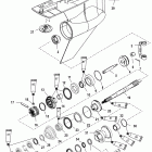 250 (3.0L EFI) 0T409000 THRU 0T800999 Корпус редуктора, вал гребного винта - обратное  вращени...