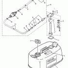 25C (THRU PROP. EXHAUST) 695-250101 THRU 253861 Fuel tank and fuel line assembly