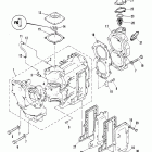 25C (THRU PROP. EXHAUST) 695-250101 THRU 253861 Crankcase and cylinder head