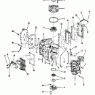 40 (2 CYL.) 7144763 AND UP Cylinder block crankcase and covers