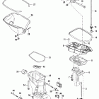 40 (3 CYL.) 1B000001 & Up Driveshaft housing / exhaust plate