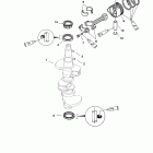 40 (4-STROKE) 0G760300 THRU 0T408999 Коленчатый вал, поршни и шатуны