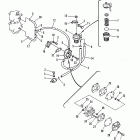 40 (TWIN CARB) (W/OIL INJECTION) 6E9-015001 AND UP      (M) Fuel pump, lines and filter