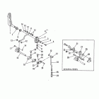 40 (TWIN CARB) (W/OIL INJECTION) 6E9-150001 AND UP      (E) Gear shift linkage