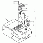40 (TWIN CARB) (W/OIL INJECTION) 6E9-150001 AND UP      (E) Fuel tank and fuel line assembly-not original equipment ...