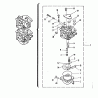 40 (TWIN CARB) (W/OIL INJECTION) 6E9-350001 AND UP      (ML) Карбюратор