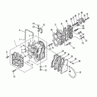 40 (TWIN CARB) (W/OIL INJECTION) 6E9-350001 AND UP      (ML) Crankcase and cylinder head