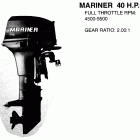 40 (TWIN CARB) (W/OIL INJECTION) 6E9-350001 AND UP      (ML) Prop chart