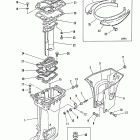 40 (TWIN CARB) (W/OIL INJECTION) 6E9-450001 AND UP      (EL) Корпус вертикального вала