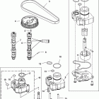 40 Carb (3 CYL.)(4-STROKE) 0T409000 THRU 1B226999 Распредвал / масляный насос