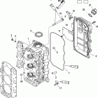 40 Carb (3 CYL.)(4-STROKE) 0T409000 THRU 1B226999 ГОЛОВКА ЦИЛИНДРА