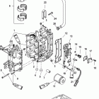 40 Carb (3 CYL.)(4-STROKE) 1C000001 THRU 1C018825 БЛОК ЦИЛИНДРОВ