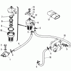 40A (ABOVE PROP. EXHAUST) 676-A007736 ANU UP      (M) Fuel lines and filter