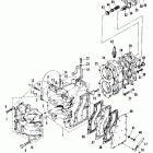 40A (ABOVE PROP. EXHAUST) 676-A10121 THRU 100415      (E) Crankcase and cylinder head