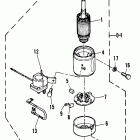 40A (ABOVE PROP. EXHAUST) 676-A10121 THRU 100415      (E) Electric start motor