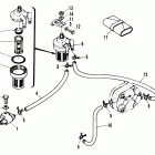 40A (ABOVE PROP. EXHAUST) 676-A10121 THRU 100415      (E) Fuel lines and filter
