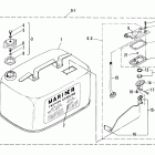 40A (ABOVE PROP. EXHAUST) 676-A311371 AND UP      (E) Fuel tank (replacement or additional) 22.7 litre (6.0 ga...