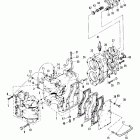 40A (ABOVE PROP. EXHAUST) 676-A311371 AND UP      (E) Crankcase and cylinder head