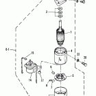 40A (ABOVE PROP. EXHAUST) 676-A311371 AND UP      (E) Electric start motor