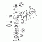 40C (TWIN CARB) (W/AUTO-BLEND) 6E9-007666 THRU 6E9-015000      ( Коленвал и поршни
