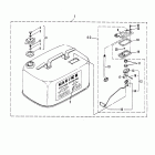 40C (TWIN CARB) (W/AUTO-BLEND) 6E9-105014 THRU 6E9-150000      ( Топливный бак