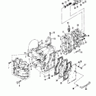 40C (TWIN CARB) (W/AUTO-BLEND) 6E9-105014 THRU 6E9-150000      ( Crankcase and cylinder head