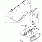 40C (TWIN CARB) (W/AUTO-BLEND) 6E9-423163 THRU 450000      (EL) Fuel tank and fuel line assembly