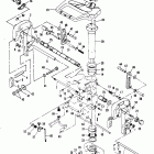 40C (TWIN CARB) (W/AUTO-BLEND) 6E9-423163 THRU 450000      (EL) Clamp and swivel bracket / reverse lock (manual and elec...