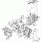 40C (TWIN CARB) 6E9-000106 THRU 6E9-007665      (M) Crankcase and cylinder head