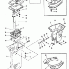 40C (TWIN CARB) 6E9-400231 THRU 6E9-423162      (EL) Корпус вертикального вала