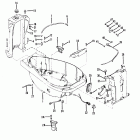 45 (4 CYL.) 0B110789 & Up Bottom cowl and support brackets