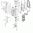 45 (4 CYL.) 0B110789 & Up End caps and exhaust cover