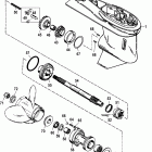 45 JET 0G590000 THRU 0G760299 Gear housing, propeller shaft - 2.31:1 gear ratio