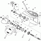 50 (3 CYL.) 0G590000 THRU 0G760299 Gear housing (propeller shaft)(1.83:1 gear ratio)