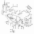 50 (4 CYL.) 8063985 AND UP Bottom cowl and support brackets