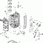 50 EFI (4 CYL.)(4-STROKE) 0T409000 THRU 1B344306 Блок цилиндров и коленчатый вал