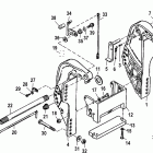 55 (3 CYL.) 0G590000 THRU 0G760299 Transom bracket, electric