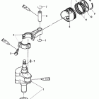 6 (4-STROKE) 0R067090 & Up Коленчатый вал, поршни и шатуны