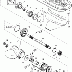 60 EFI (4 CYL.)(4-STROKE) 1C000001 THRU 1C050251 Gear housing(propshaft-2.33:1)(serial #1c033810 & below)