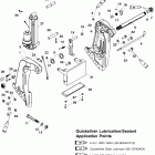 90 (3 CYL.) 0D283222 THRU 0G760299 Transom bracket (manual tilt assist)