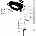 90 (6 CYL.) 7147088 THRU 7208847 Bottom cowl and shift linkage