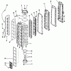 90 (6 CYL.) 7208848 AND UP End cap, manifold and exhaust covers