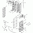 V-135 0A904646 THRU 0C100860 Блок лепестковых клапанов и головка блока