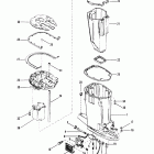 V-135 0A904646 THRU 0C100860 Корпус вертикального вала и выпускная труба